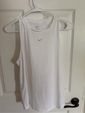 Nike White Sleeveless Dri-FIT Workout Tank